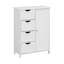 Armoire de rangement pour salle de bain, armoire de plancher avec tablette réglable et tiroirs, rangement pour salle de bain