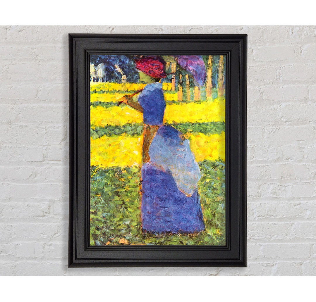 Seurat Frau mit Sonnenschirm Gerahmter Druck