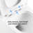 White Ceramic Toilet, 1.1/1.6 Flushing, 15.55 In Comfort Height, Soft Close Seat, And Elongated , White, By