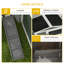 Rabbit Hutch Bunny Cage with Run & Sliding Tray Hay Rack Grey
