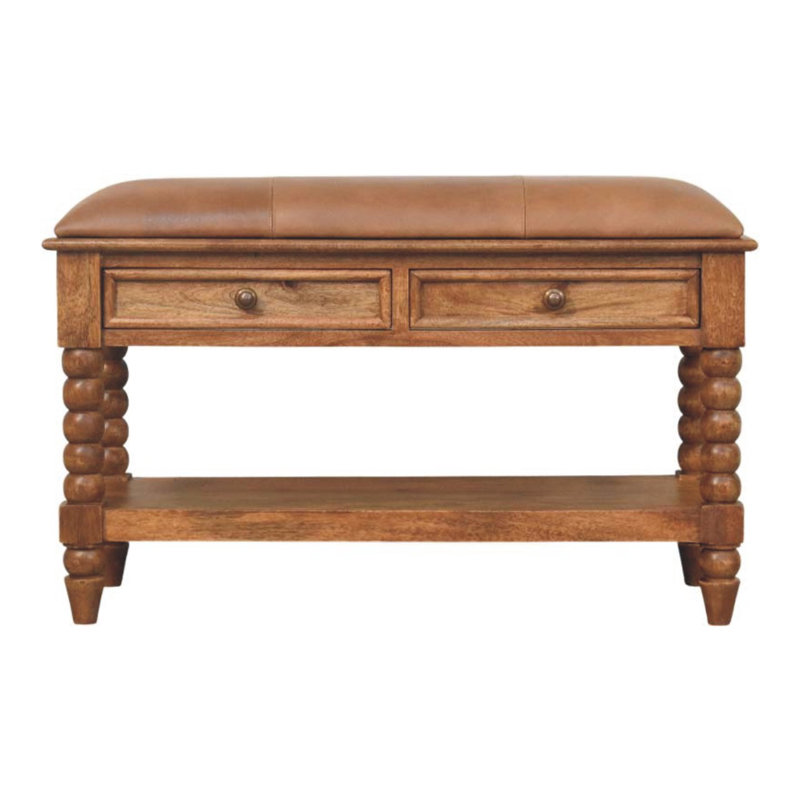 Banc en cuir avec broches