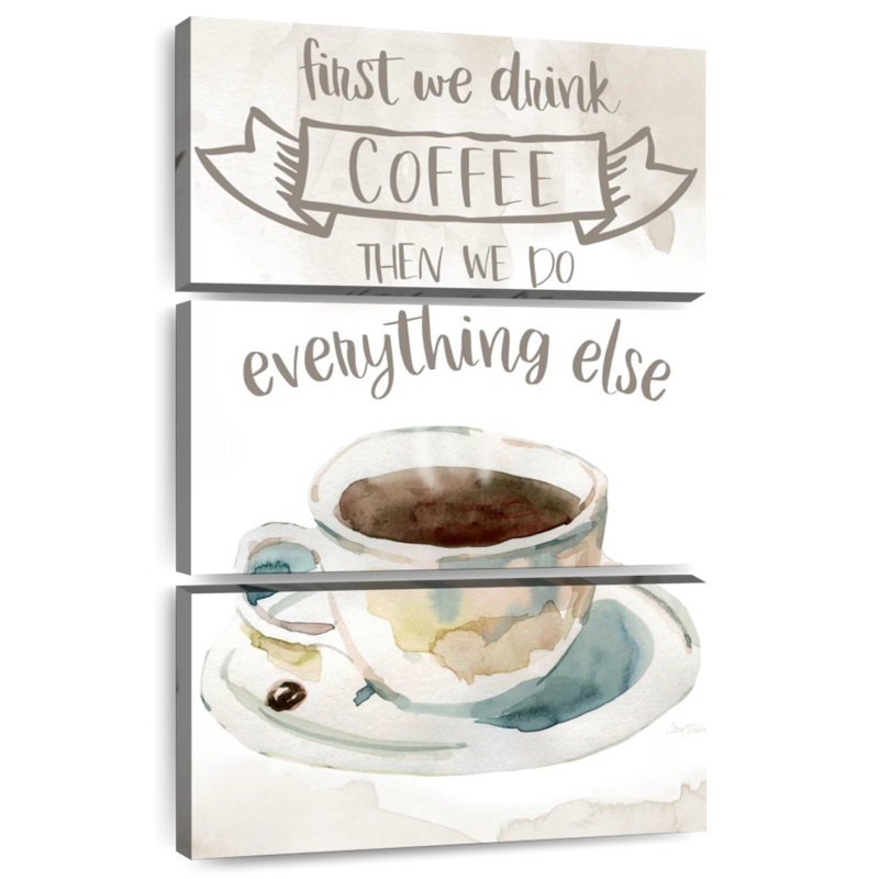 Tergel First We Drink Coffee, H 65 po x l 42 po
