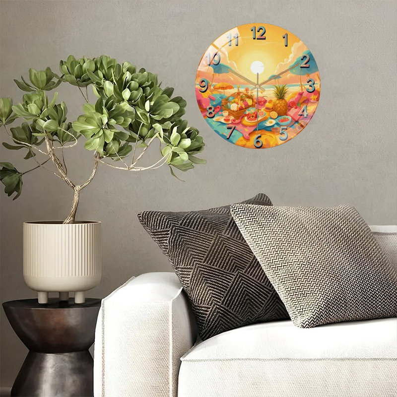 Horloge murale pique-nique en été