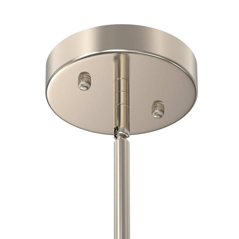 Lustre géométrique 27 lumières 27 pouces, Nickel satiné