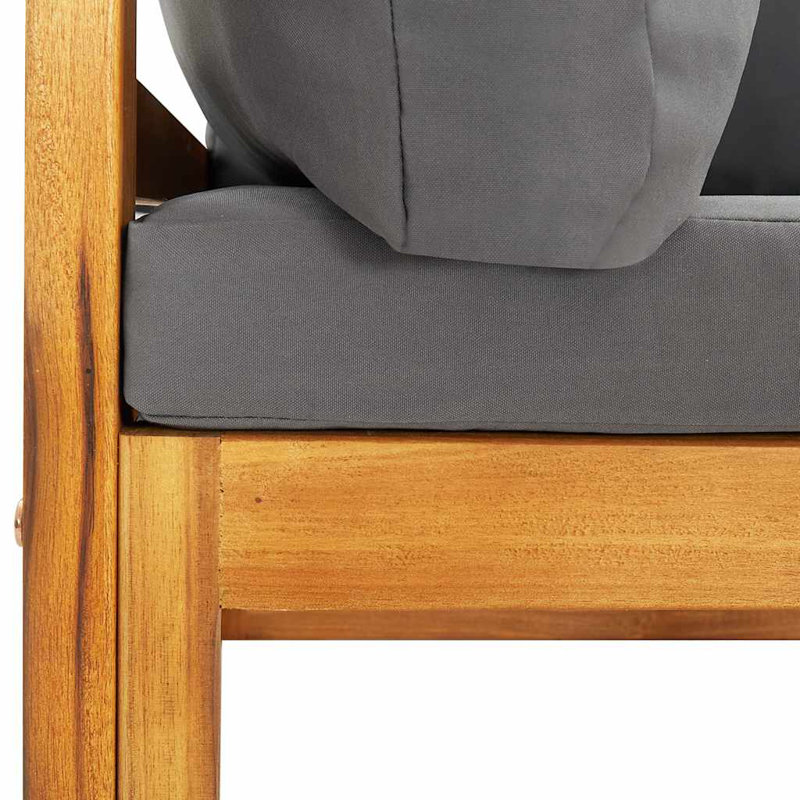 Fernley Patio Chair with Cushions, Dark Gray, Corner sofa (2 pcs)