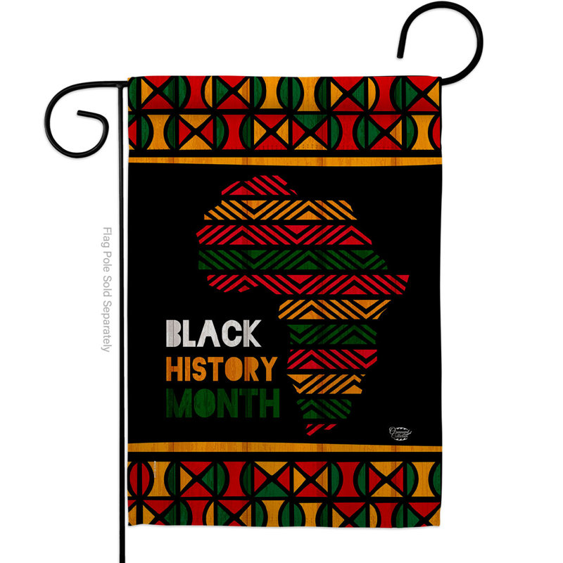 Drapeau de jardin afro-américain 19 mois x 13 po