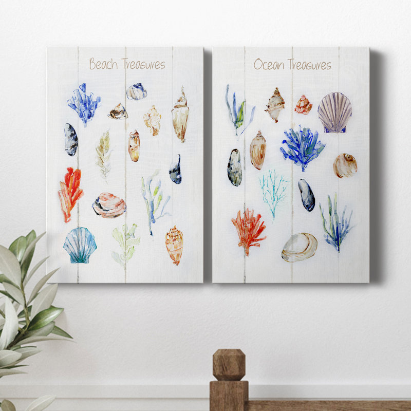 «Beach Treasures», ensemble de 2 impressions, H 36 po x l 24 po x P 1 po, Toile tendue