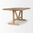 84" Light Brown Solid Wood Trestle Base Oval Dining Table