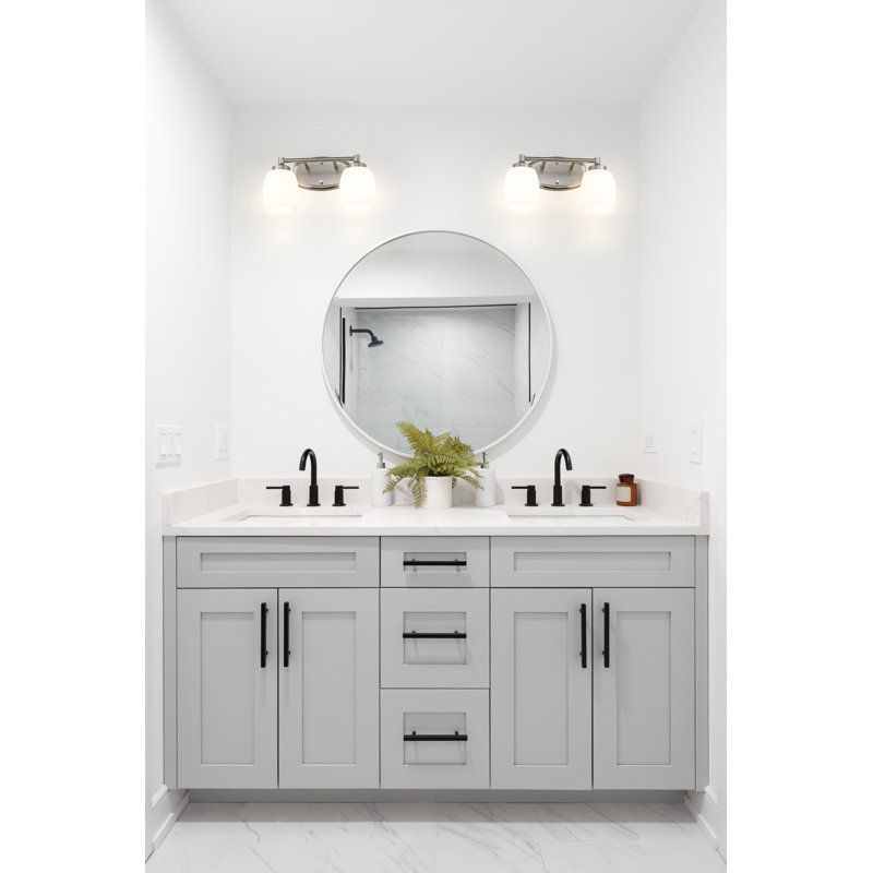 Fenella 2 Light Vanity, Brushed Nickel