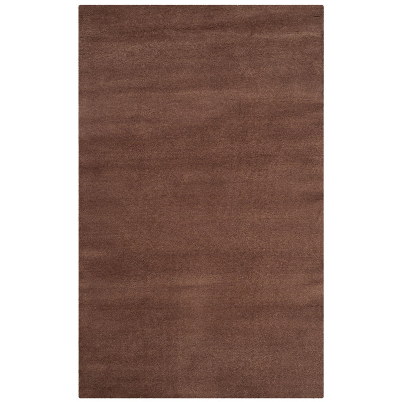 Frann Hand Tufted Wool Solid Color Rug, Rectangle 4' x 6'