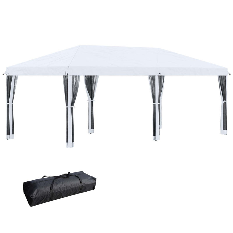 Tente avec auvent Pop Up Outsunny