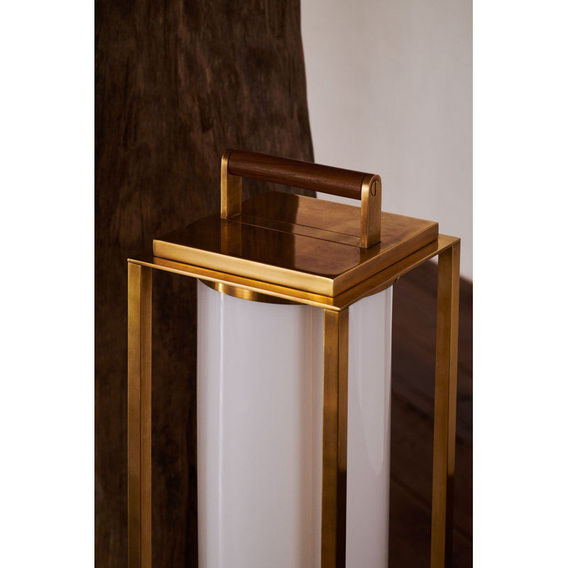 Northport LED Floor Lamp, Natural Brass