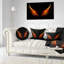 Enfer de l'enfer sur fond noir - coussin imprimé abstrait-29485770-29485766