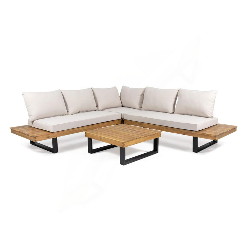 ENSEMBLE DE CANAPÉS 4 PIÈCES SEBASTIAN, BEIGE