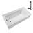 Streamline 66 in. x 32 in. Acrylic Left-Hand Drain Alcove Bathtub in Glossy White With External Drain-101699193