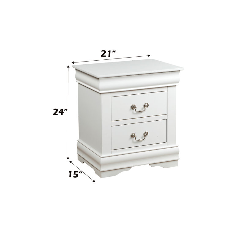 Table de chevet moderne blanche : une option attrayante avec des tiroirs spacieux et des détails élégants.