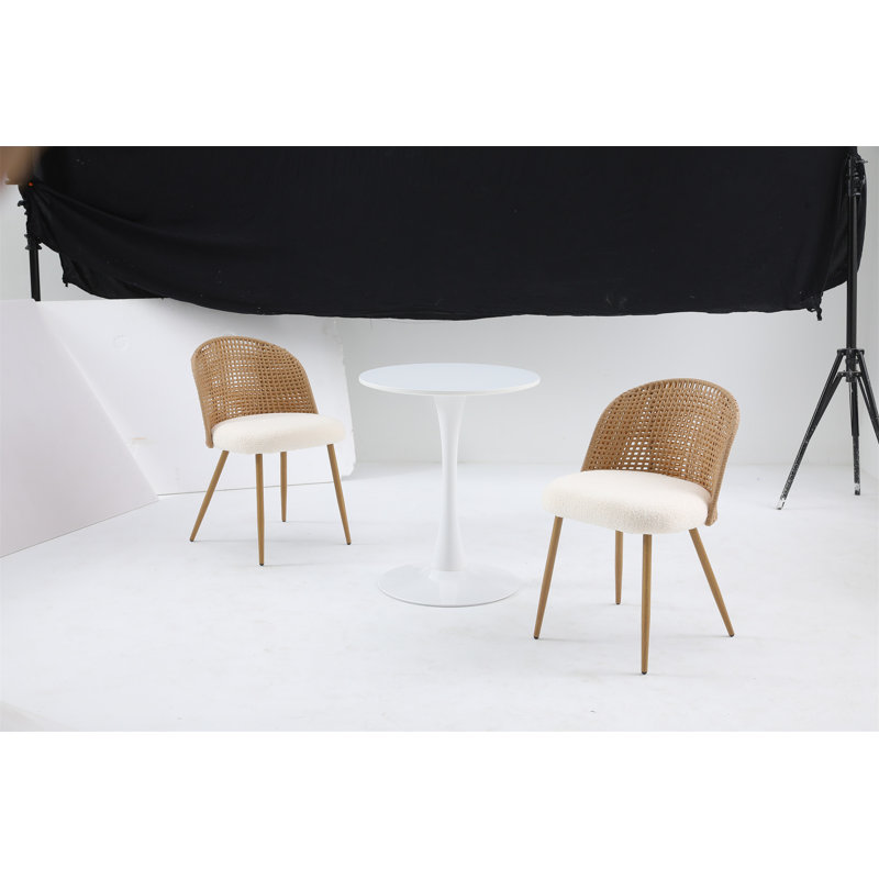 Table de salle à manger ronde blanche