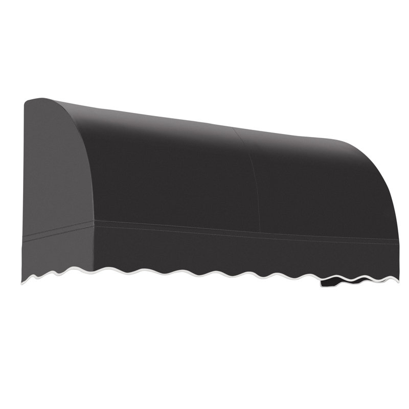 Awntech Savannah Acrylic Fabric Fixed Awning, Black, 31" H x 88.5" W x 24" D