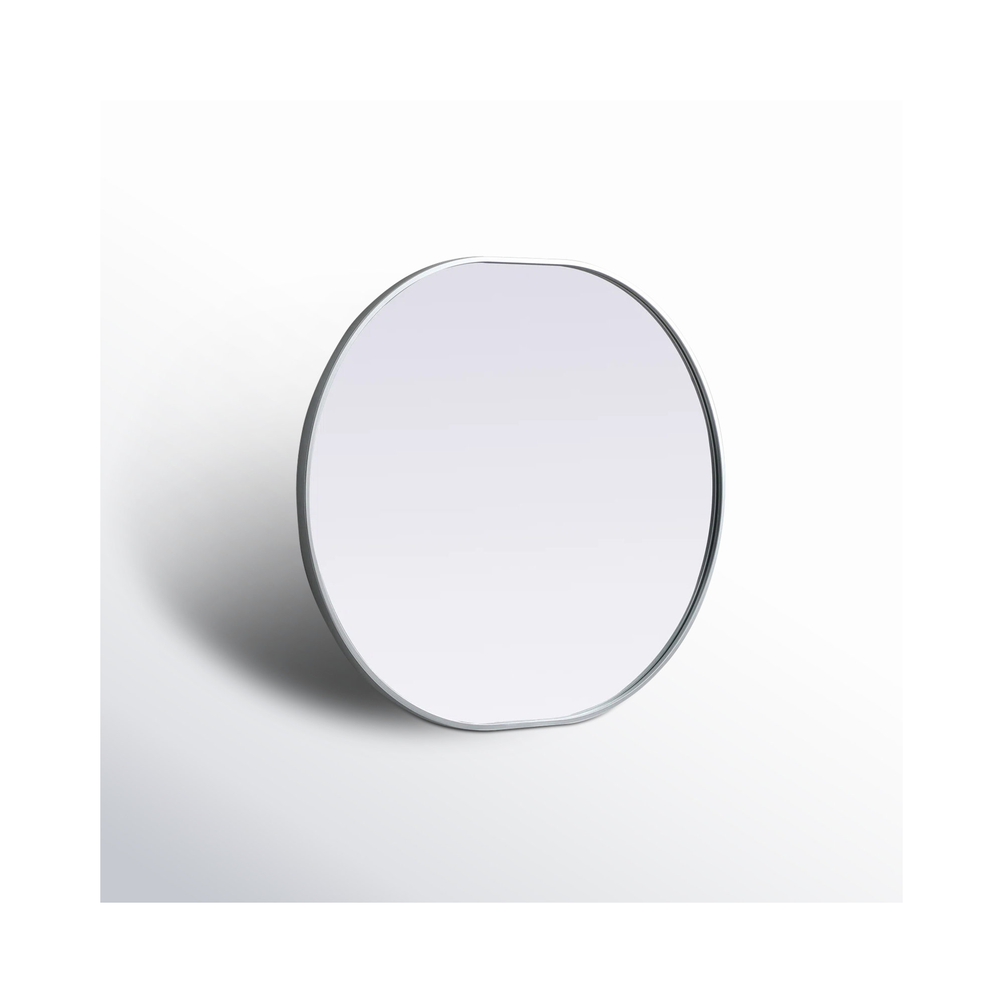 Sabine Metal Pill Wall Mirror, 36" x 30", Silver