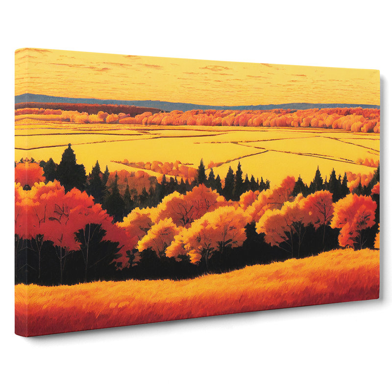 Autumn Meadow Landscape Vol.2 - Wrapped Canvas, 35cm H x 50cm W x 3cm D