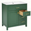Meuble-lavabo de salle de bain avec lavabo et rangement en céramique-1279626771