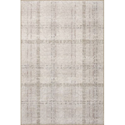 Cream Geometric Woven Base Machine Washable Rug
