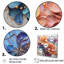 Hortensia bleue et orange sur toile-1224559384-1224559385