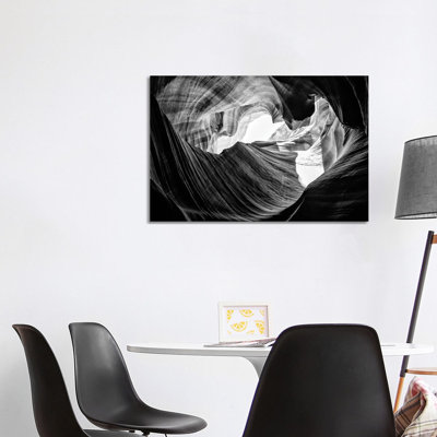 Black Arizona Series - The Antelope Canyon Natural Wonder XV - Wrapped Canvas Print