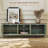 63'' Modern Farmhouse TV Stand with 3-Level Adjustable Shelves, Spacious Storage Media Console-500081316