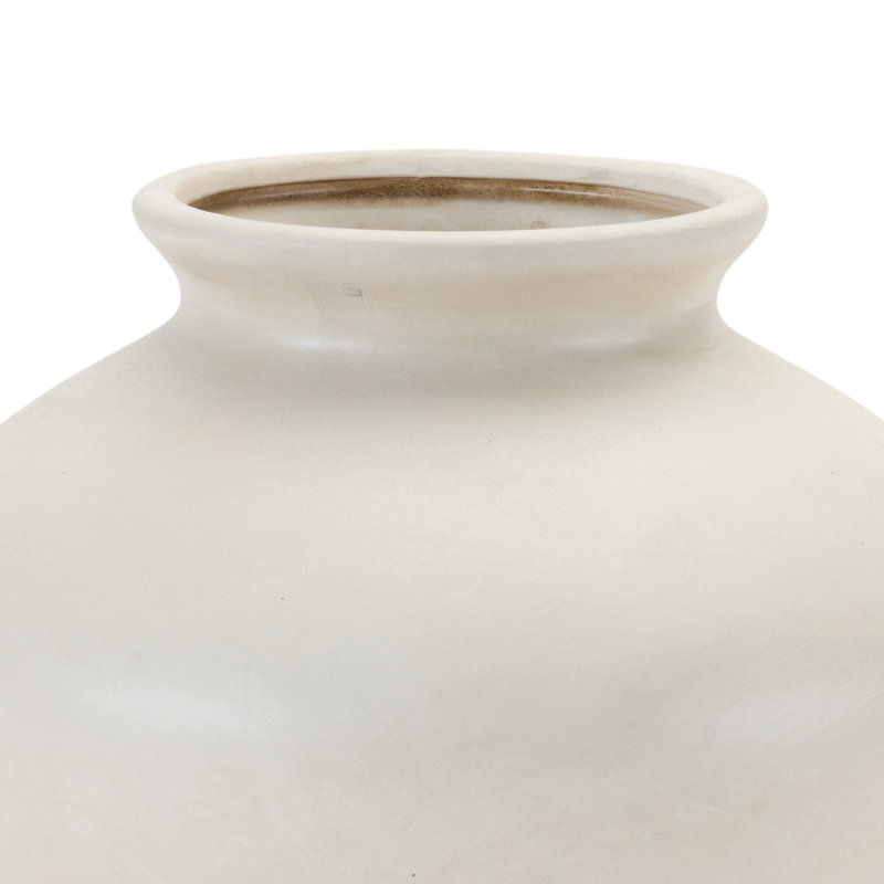Ashli Ceramic / Porcelain Table Vase, Cream/Black