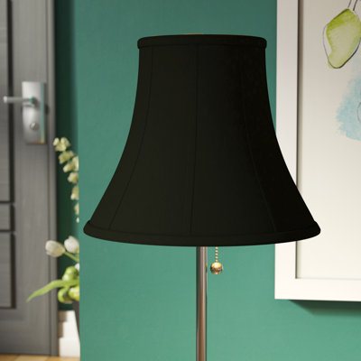 Royal Designs, Inc. BS-704-8BLK True Bell Basic Lamp Shade, 4 x 8 x 7.25, Black with Gold