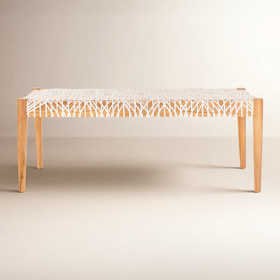 Kazbah 47" Genuine Leather Entryway Bench