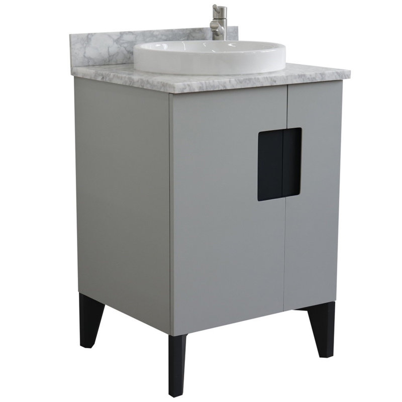 Ensemble de meuble-lavabo simple 25 po Palo, Gris clair