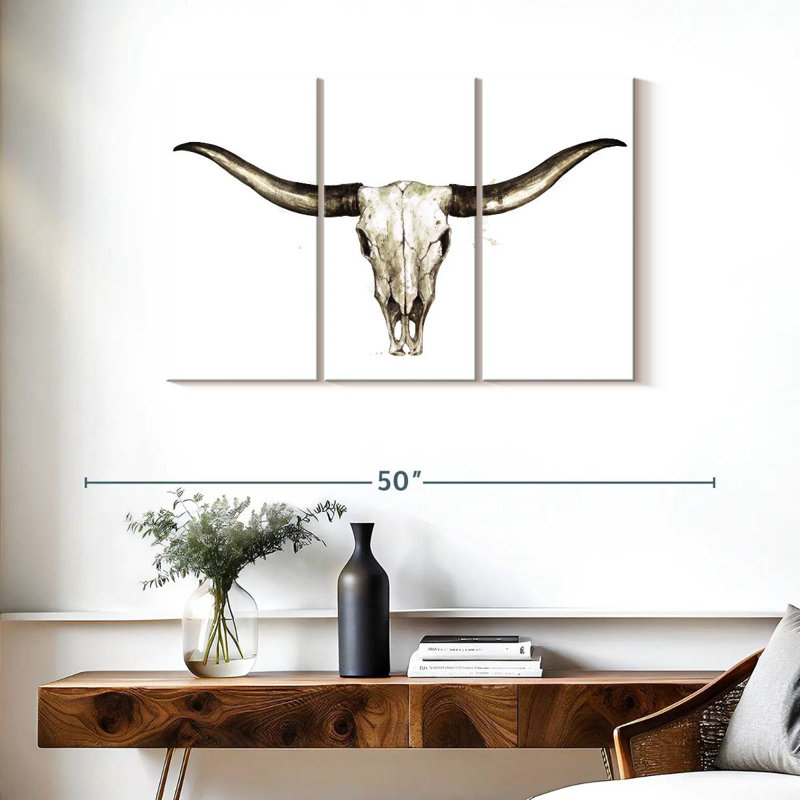 Crâne Kerner Longhorn, H 24 po x l 38 po
