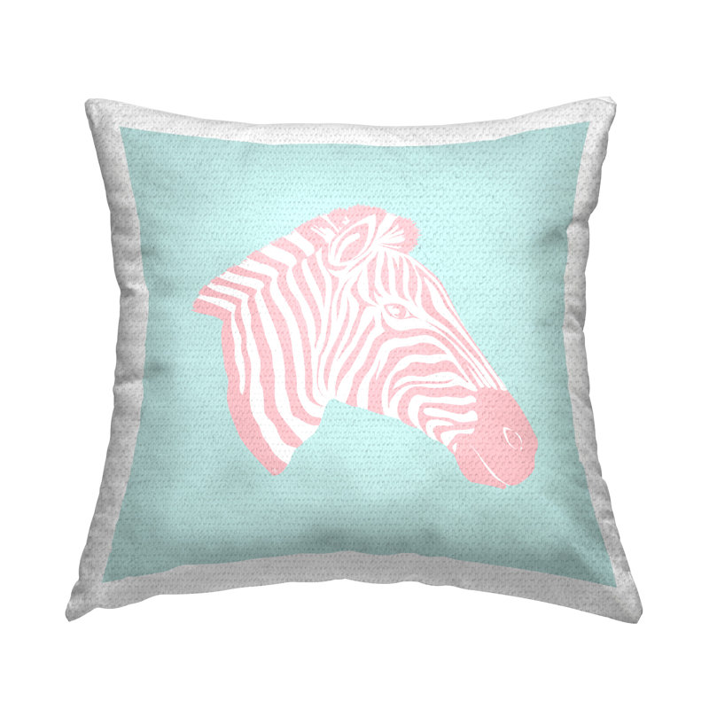 Coussin extérieur Minimal Soft Zebra, Bleu