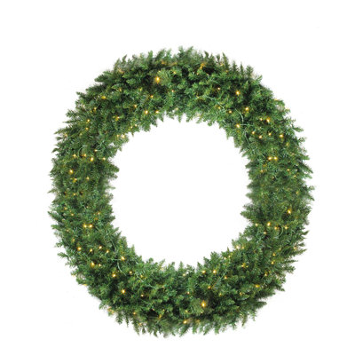 Pre-Lit Buffalo Fir Commercial Artificial Christmas Wreath