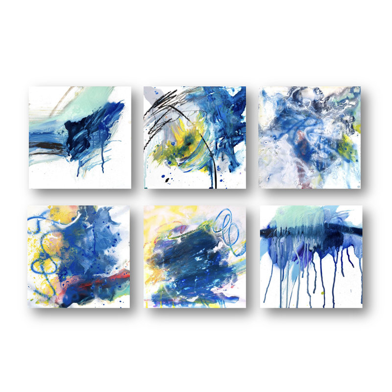 Mineral Series 6 Set III by John Beard - Artist Enhanced Canvas Print, 40" H x 60" W x 2" D, Black