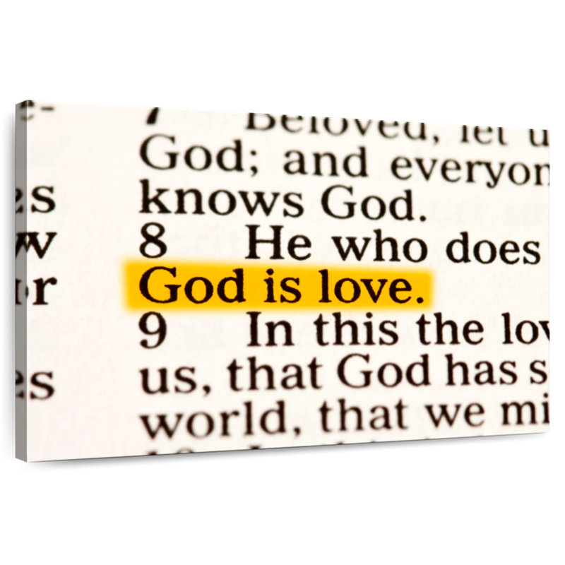 Tergel God Is Love, typographie, H 24 po x l 36 po