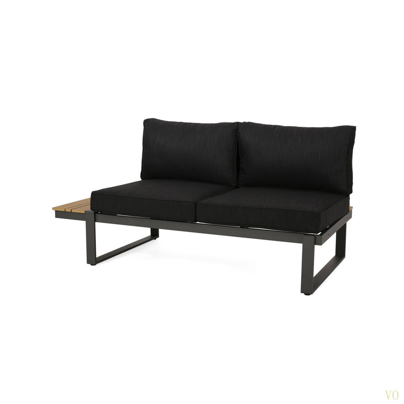 RIGHT ARM SOFA SEATER,  Right Hand Facing, Black, Dark Gray