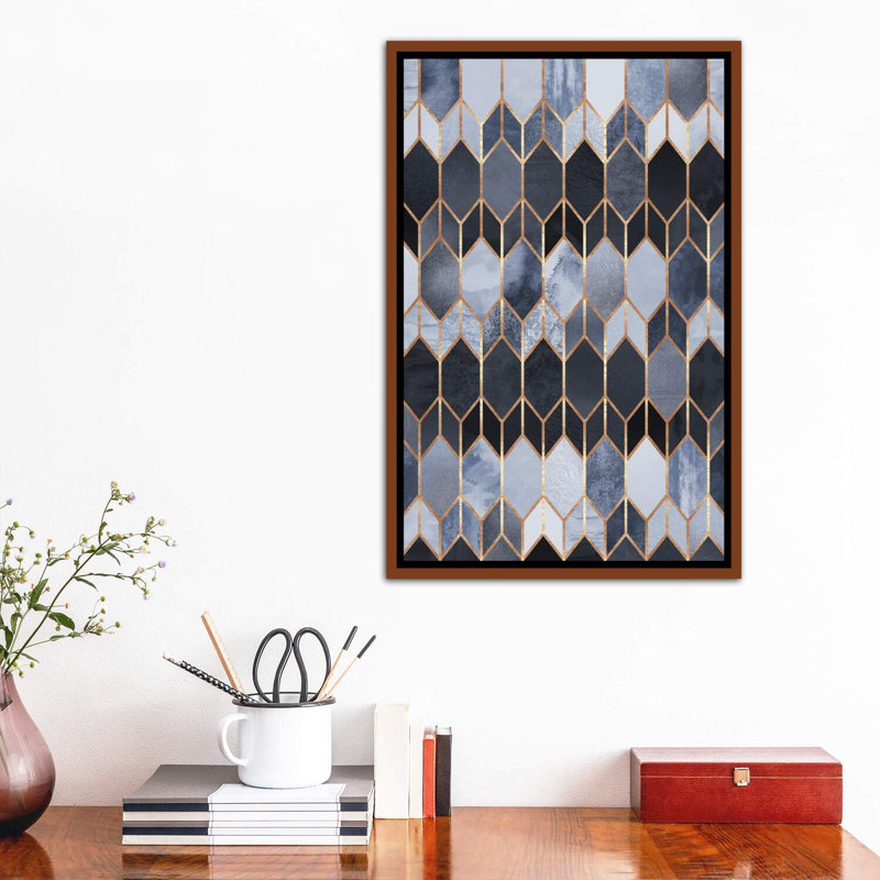 Vitrail IV par Elisabeth Fredriksson - impression, H 40 po x l 60 po x 1,5 po, Cadre bois classique