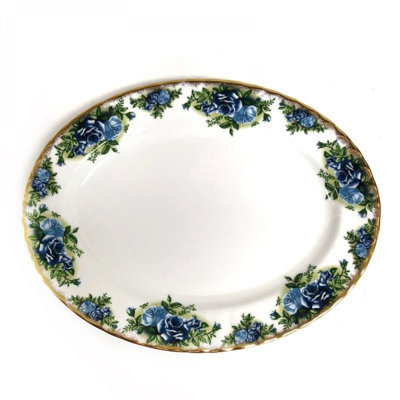 Moonlight Rose Pattern Oval Platter