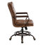 Chaise de travail rétro en similicuir brun-778236438