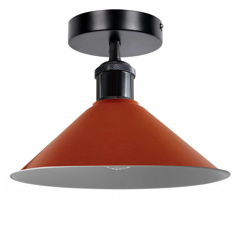 Bussey Semi Flush Mount, Orange