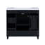 Meuble-lavabo noir Shaker
