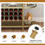 Mini bar 43,3 "en métal avec rangement à 4 niveaux pour la cuisine et le salon