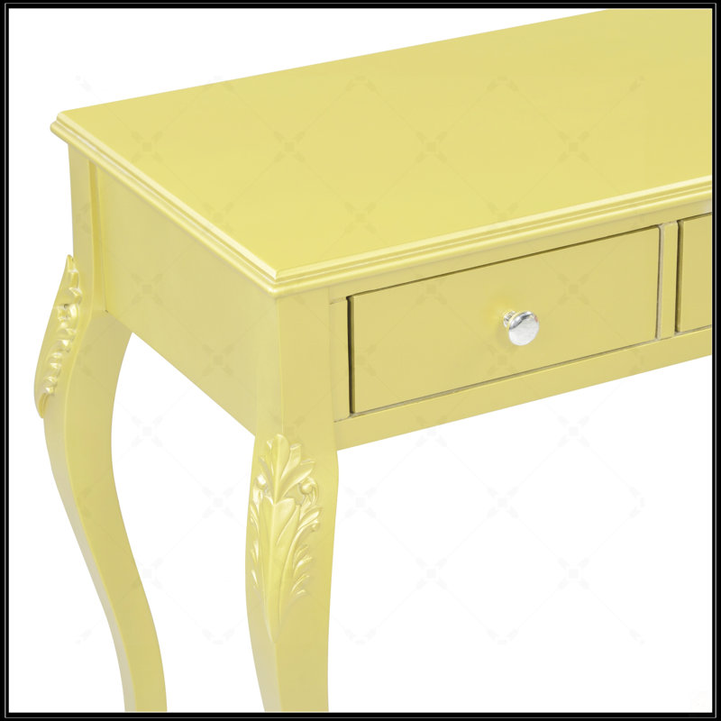 Luxury Makeup Vanity Desk With Oval Mirror, 3-Drawer Dressing Table For Jewelry Storage, Elegant Console Table For Home Decor, Gold