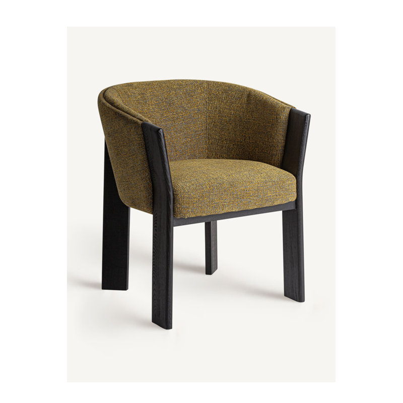 Nara Dining Chair, Yellow, Black