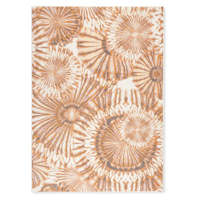 Tommy Bahama Home Tommy Bahama Shibori Summer Tie Dye Indoor Outdoor Area Rug Rust/purple/ivory In Rust,purple,ivory