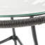 Table d'appoint grise avec surface en verre trempé chic