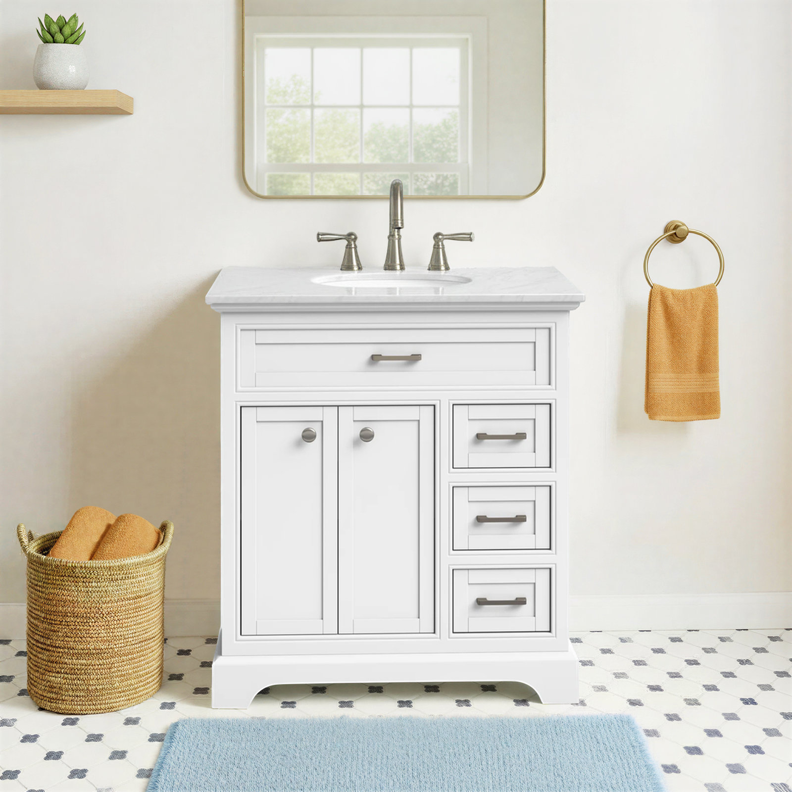 Hermes 32" Single Bathroom Vanity, White